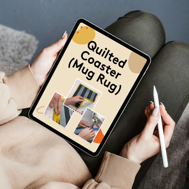 Quilted Coaster (Mug Rug) Tutorial - Instant Digital Download