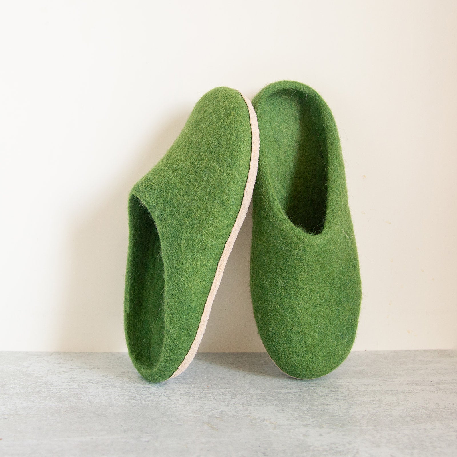 Forest Green | Mens Organic Merino Wool Slippers