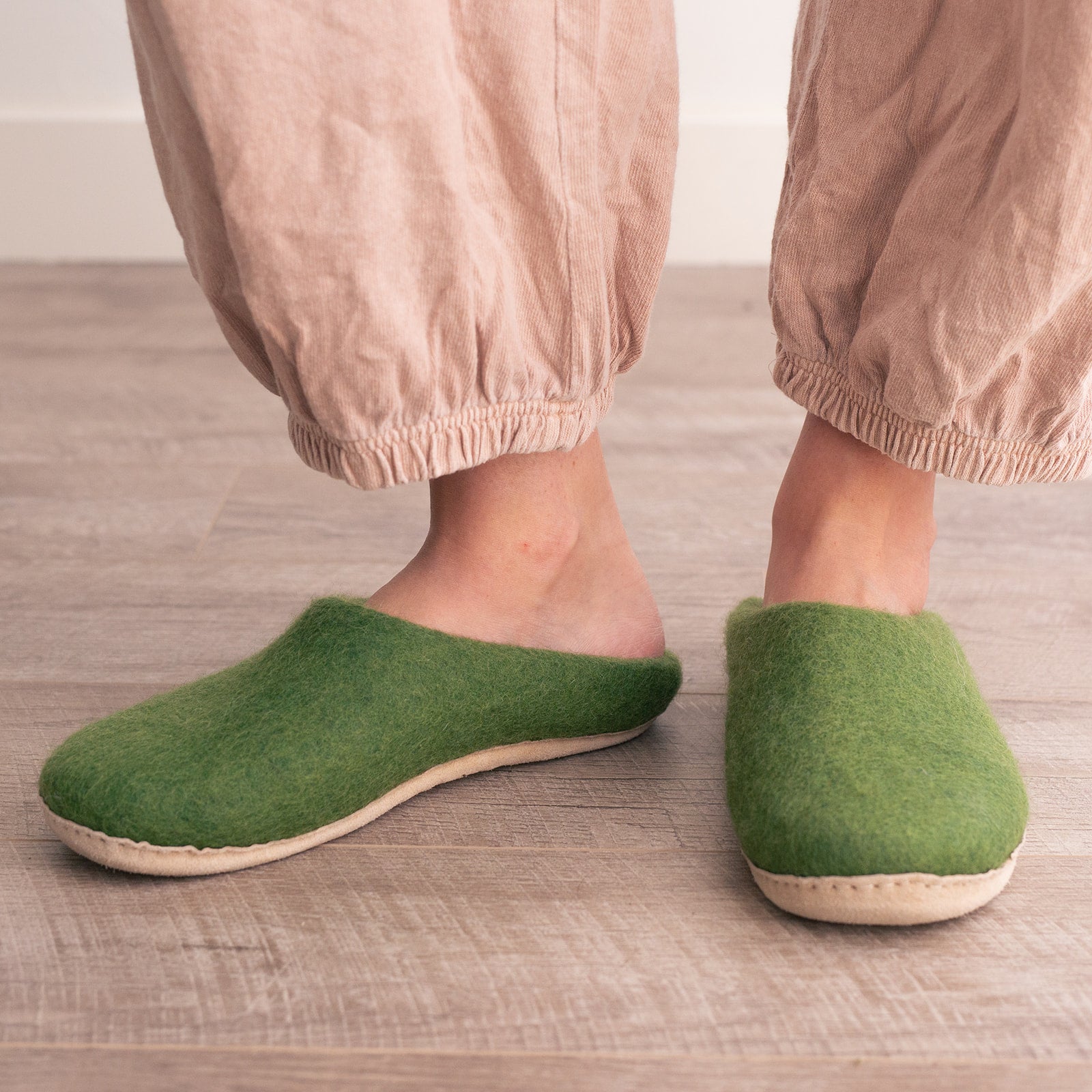 Forest Green | Luxury Organic Merino Wool Slippers